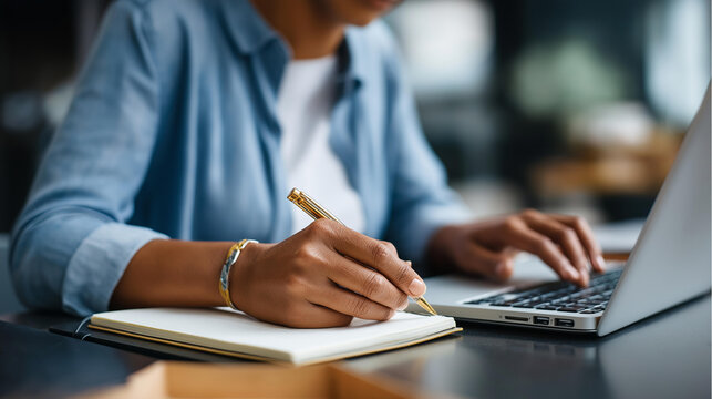 Student studying